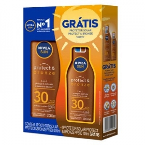 Kit Prot Solar Niv Pb F30 200Ml+Bronze