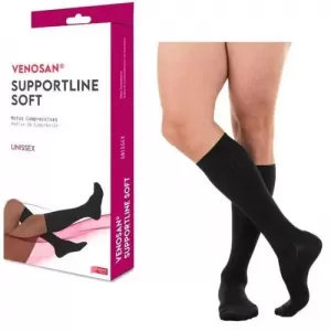 Meias Supportline Soft Venosan AD 18-22 mmHg Pé Fechado G Preto