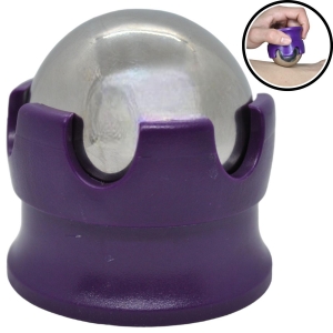 Ortho Pauher Ice Ball 2 em 1 para Crioterapia e Massagem Terape – 5,5 cm Roxo