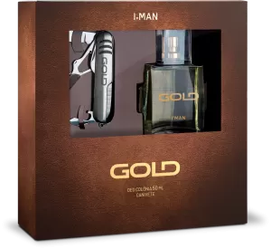 Perfume Ciclo Cosméticos Kit Masculino Gold Deo Colônia 50ml + Canivete
