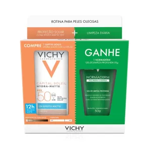 Kit Capital Soleil Hydra-Matte Fps50 Cor 4.0 30G+Normaderm Gel 50G