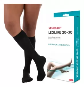 Meia Legline Venosan AD 20-30mmHg Pé Fechado Preto – Tamanho G
