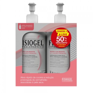 Kit Fisiogel A.I Acao Calmante Locao Cremosa 400Ml