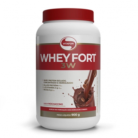 Whey Fort 3W Vitafor Mochaccino 900G