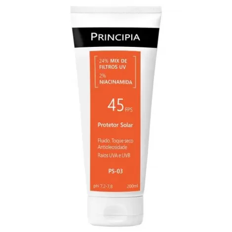 Principia Protetor Solar Corporal Fps 45 Fluido Toque Seco Antioleosidade C 2%  Niacinamida