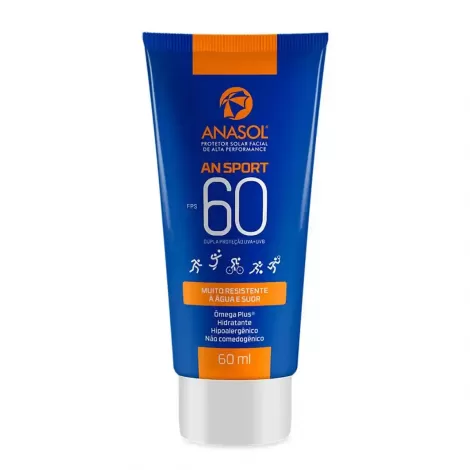 Anasol Protetor Solar Facial AN Sport FPS 60 – 60ml